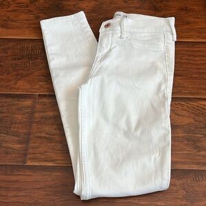 Abercrombie Kids Girls White Denim Skinny Jeans 13/14 Slim